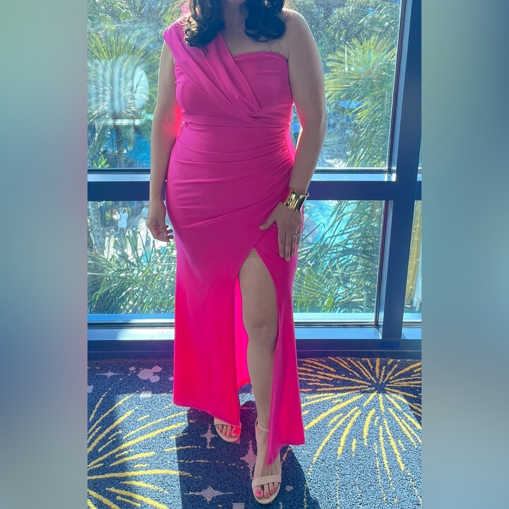 Hot pink dress